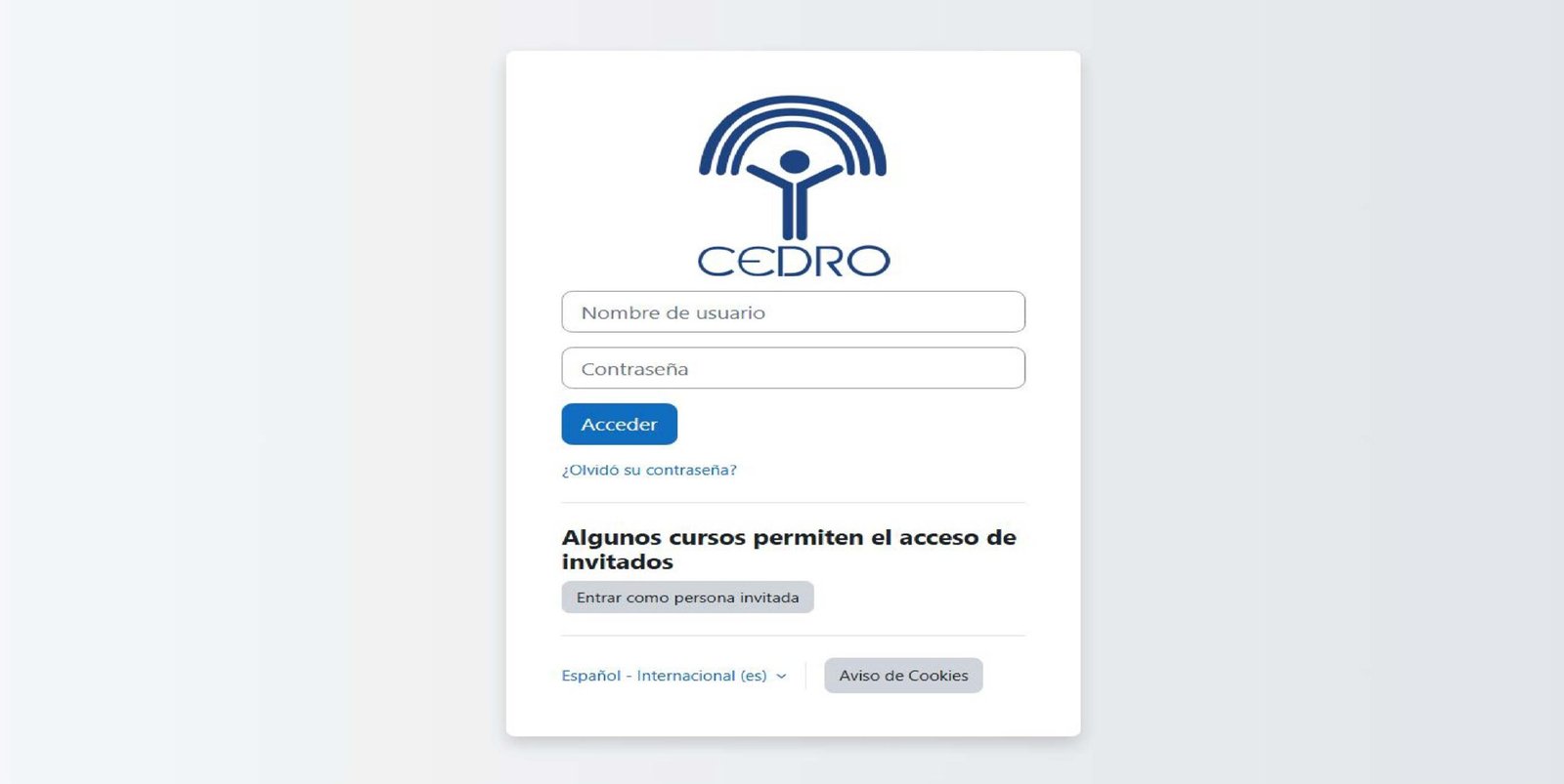 Interfaz de la plataforma institucional para inclusión laboral desarrollada para Empresas Integradoras
