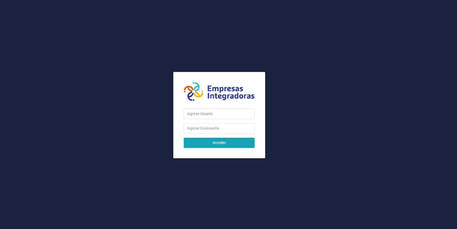 Interfaz de la intranet desarrollada con PHP MVC para Empresas Integradoras